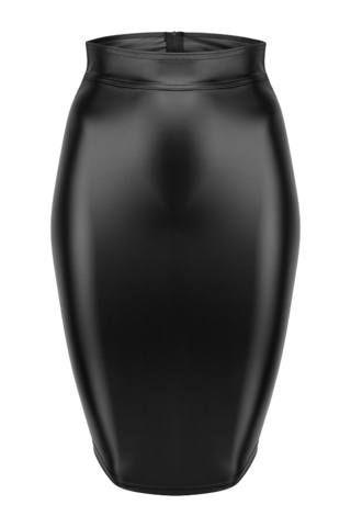 Nederdel F152 fra Noir Handmade i Power wetlook med snøring bagpå