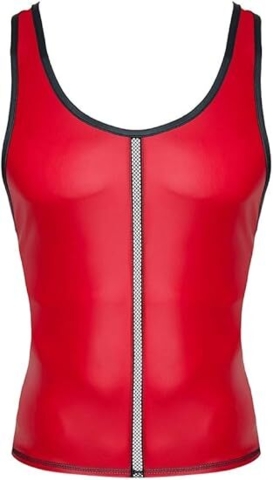 Herre T-shirt / Tanktop i wetlook fra Regnes Fetish Planet