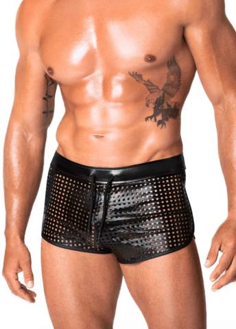 Boxershorts H079 fra Noir Handmade i Power wetlook med huller