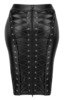 Nederdel F273 fra Noir Handmade i Power wetlook med fræk snøring bagpå