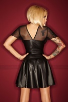 Kjole F076 fra Noir Handmade i wetlook med lang 2-vejs lynlås